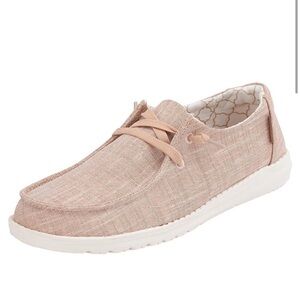 New nwot Hey Dude Wendy Sparkling Rose Gold Sneaker Women’s size 6